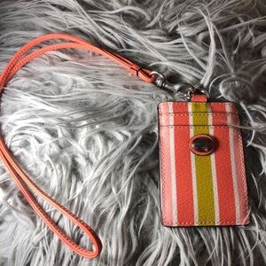 Coach Id wallet lanyard
